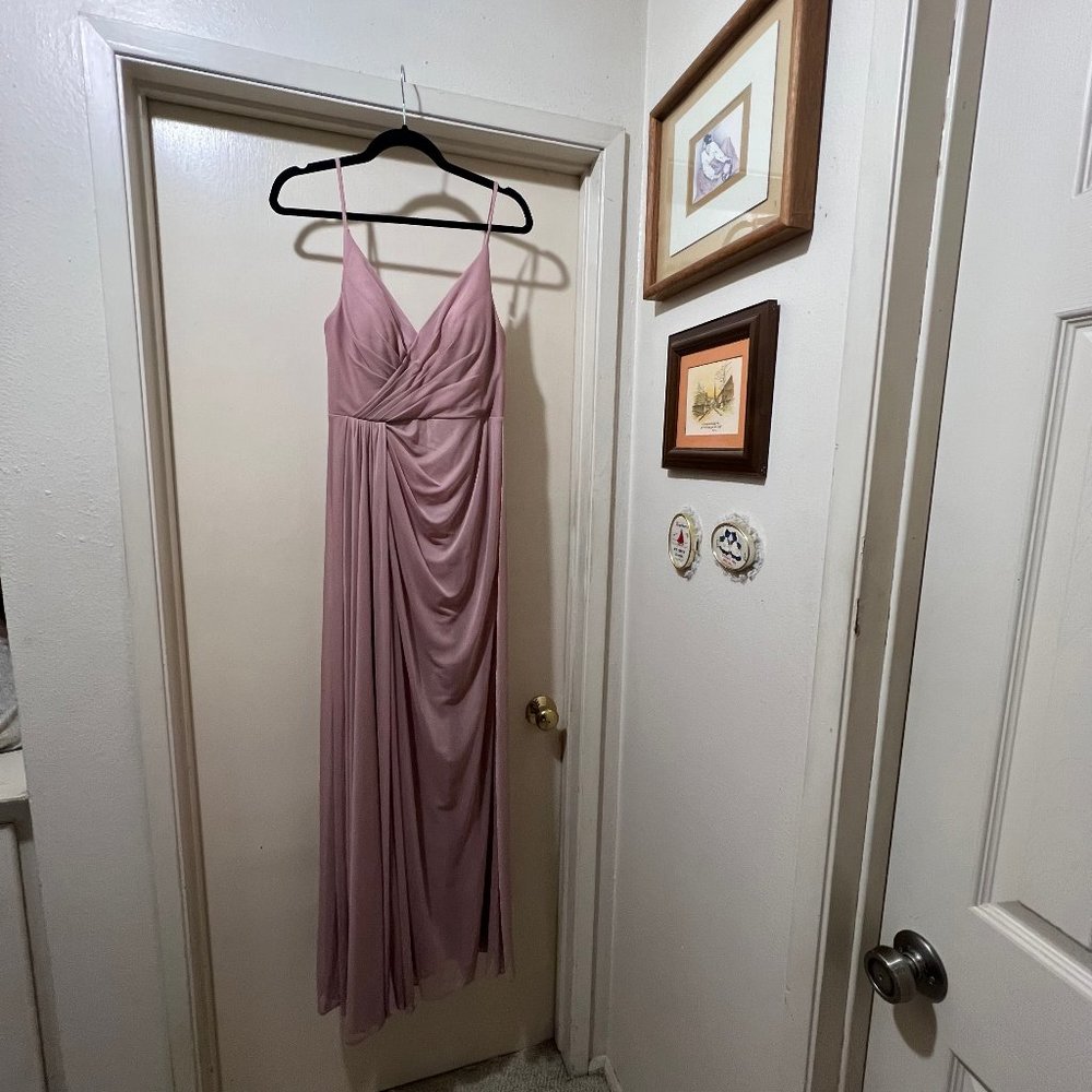 Azazie Evalin Bridesmaid dress size 6 dusty rose